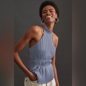 Anthropologie En Elly Pleated Halter Tank Medium